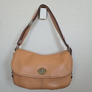 Coach Leather Peach Shoulder Bag F15170
